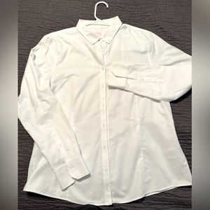 Brooks Brothers women’s white Oxford button-down shirt size 14 Tailored fit